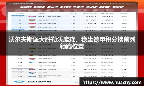 沃尔夫斯堡大胜勒沃库森，稳坐德甲积分榜前列领跑位置