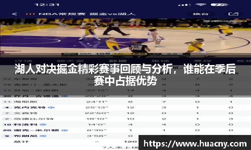 湖人对决掘金精彩赛事回顾与分析，谁能在季后赛中占据优势